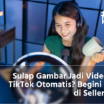 ilustrasi pembuatan konten video dari gambar oleh seller tiktok