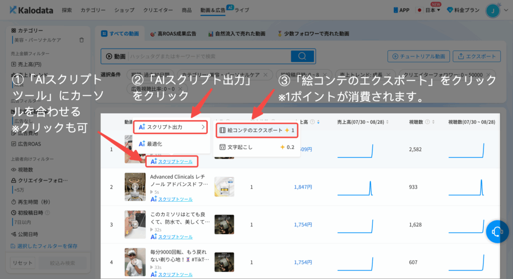 Kalodata|Kalo AIを利用 Kalodata|Kalo AIを利用